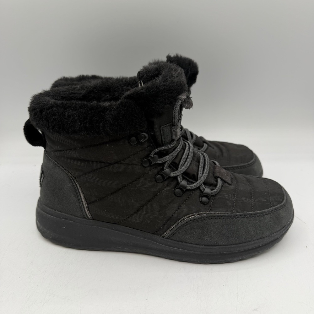 Hey Dude Brandy Boots Womens Sz 7 Black Pull On Lined Ankle Booties